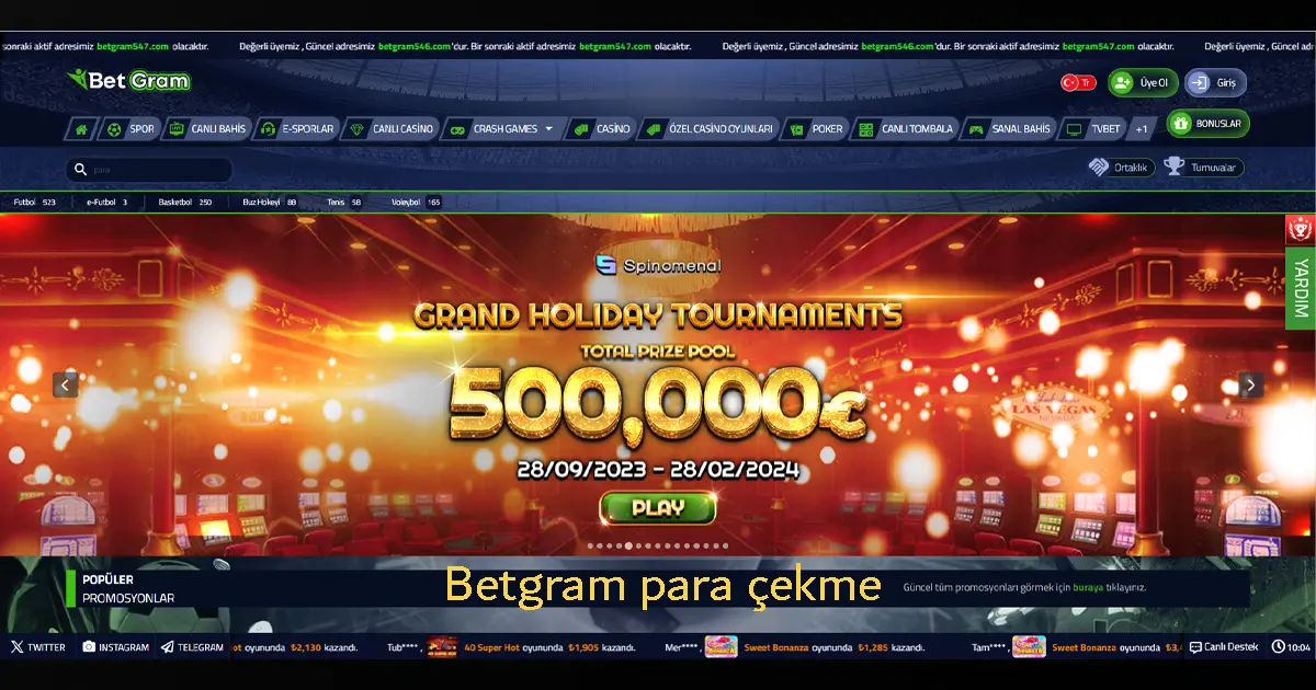 Betgram Para Çekme